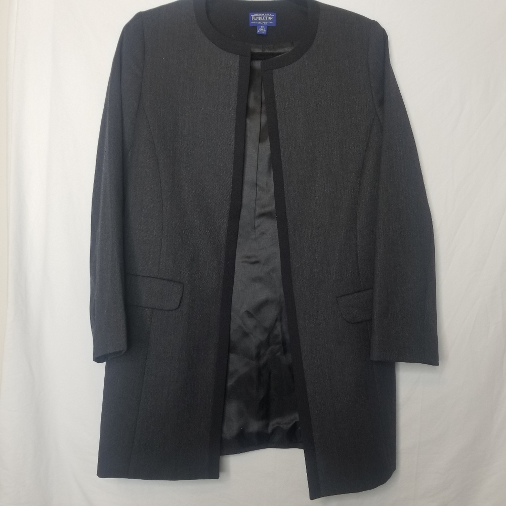 Pendleton Gray and Black Long Blazer
